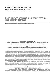 Regolamento Inquilini Case Comunali - Comune di Calascibetta