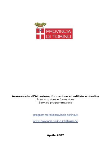 La dispersione scolastica nella provincia di Torino - Città di Torino