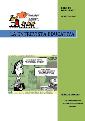 LA ENTREVISTA EDUCATIVA - EOEP de LA PROVINCIA DE ...