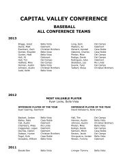 baseball - Capital Valley Conference