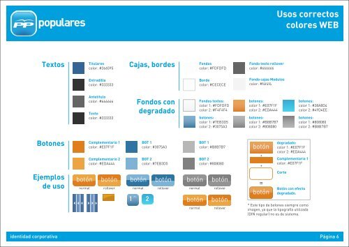 Manual de Estilo Web - Partido Popular