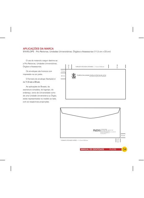 Manual de Identidade Visual da PUCRS, editado e