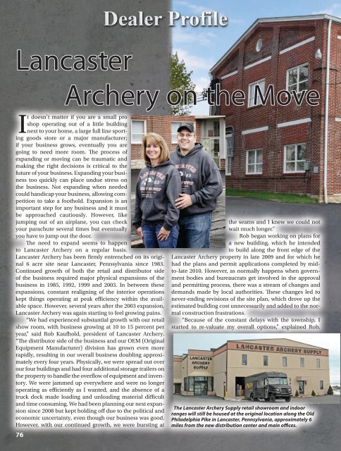 ArrowTrade Dealer Profile - Lancaster Archery Supply