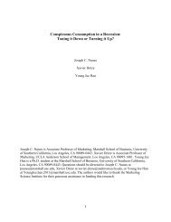 Conspicuous Consumption in a Recession: Toning it ... - Xavier Dreze