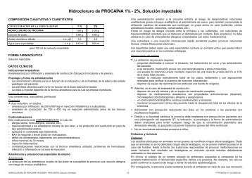 Ficha técnica Hidrocloruro de Procaína Ampolla - Laboratoires ...