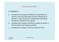 L’estimo è: Estimo generale