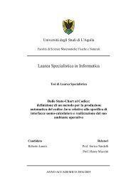 Laurea Specialistica in Informatica - Dipartimento di Matematica