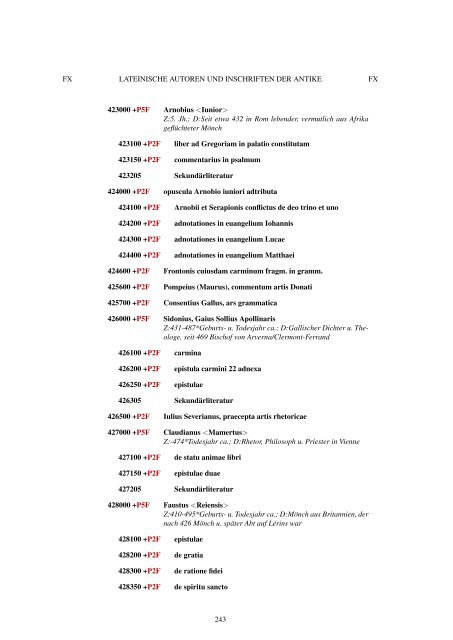 Klassische Philologie. Byzantinistik. Mittellateinische und ... - RVK