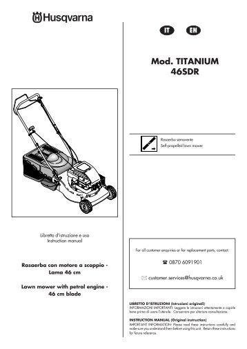 OM, McCulloch, M46-500CDR, 966855001, 2012-01, Lawn Mower ...