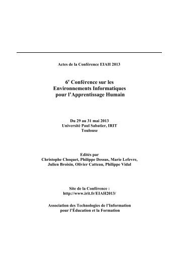 actes des articles - IRIT