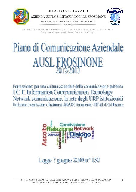 Piano di comunicazione aziendale.pdf - ASL Frosinone