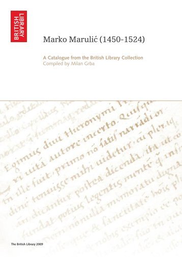 Marko Marulic (1450-1524) ´ - British Library