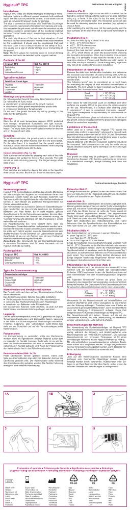 Hygicult® TPC Hygicult® TPC - Oxford Biosystems