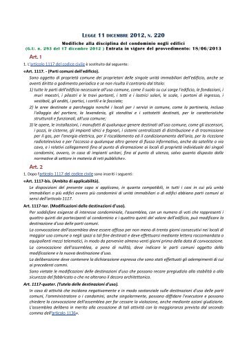 legge n. 220/2012 (condominio) e codice civile con testo coordinato ...