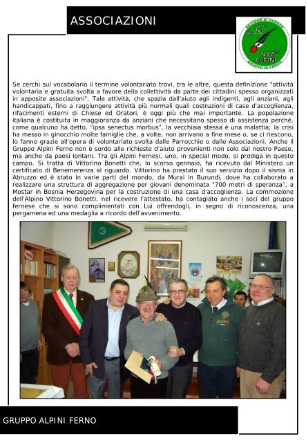 Notiziario Comunale n. 1/2013 - Comune di Ferno