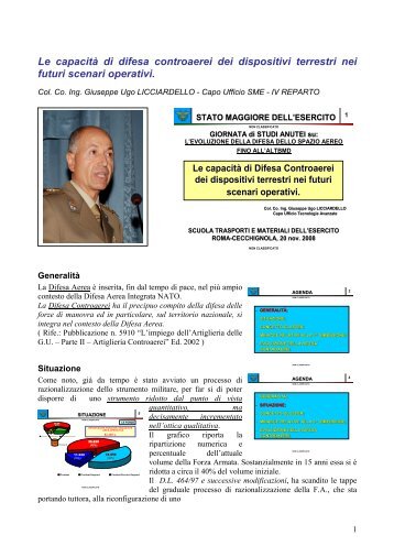 Le capacità di difesa controaerei dei dispositivi terrestri nei futuri ...