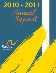 Annual Report 2011 - Arc of Chester County