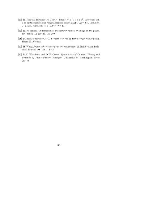 References 1 R Berger 