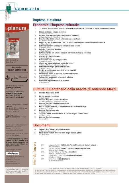 la Pianura P.112 - Camera di Commercio di Ferrara - Camere di ...