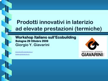 18 Laterizi Giavarini produtti innovativi_Giavarini.pdf - Eco - building ...