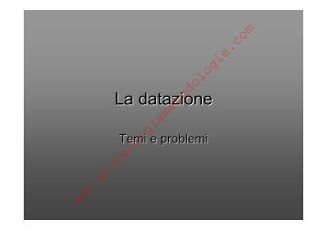 La datazione