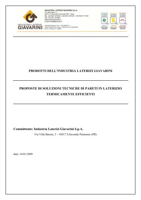 PRODOTTI DELL'INDUSTRIA LATERIZI GIAVARINI ... - SA.ME. foil