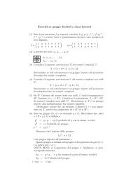 Esercizi su gruppi diedrali e classi laterali