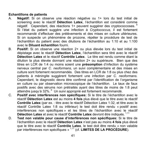 Cryptococcal Antigen Latex Agglutination System (CALAS®)