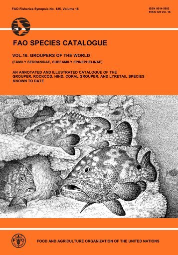 fao species catalogue vol. 16. groupers of the world - redmic