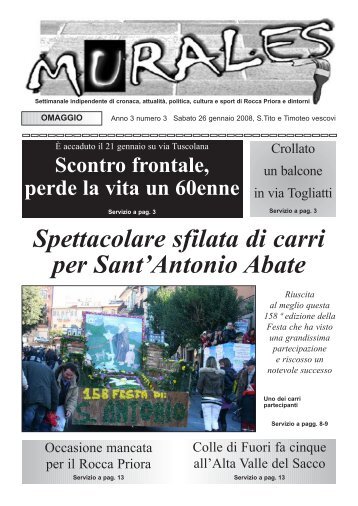 Spettacolare sfilata di carri per Sant'Antonio Abate - murales ONline