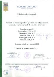 NTA. Varianti seconda adozione marzo 2010 - Comune di Storo