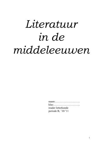 Literatuur in de middeleeuwen - Vakkenweb