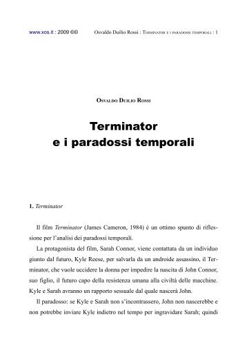 Terminator e i paradossi temporali - Xos.it