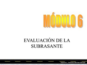 Evaluación de la subrasante