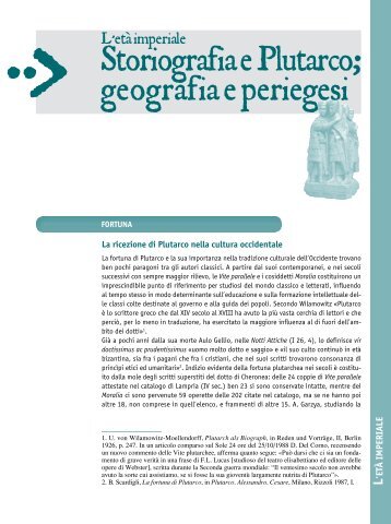 Storiografia e Plutarco; geografia e periegesi - Edu.lascuola.it