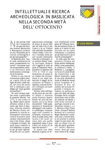 intellettuali e ricerca archeologica in basilicata nella seconda metà ...