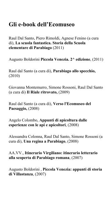 La scuola fantastica - Ecomuseo e Agenda 21 Parabiago