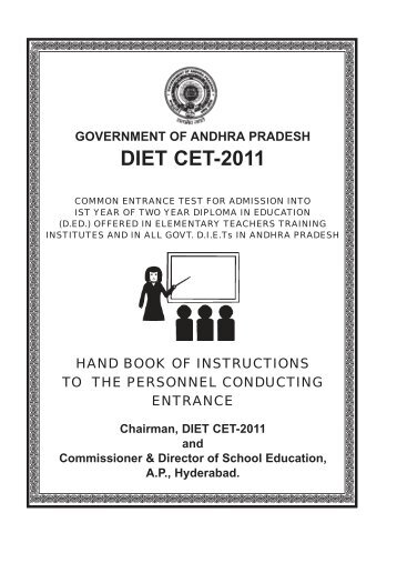 DIET CET 2011 Handbook Instructions - Hyderabad
