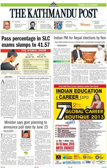 Pass percentage in SLC exams slumps to 41.57