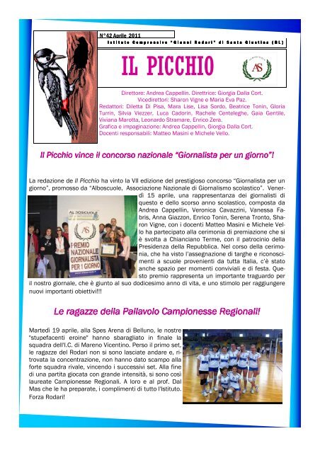 Il Picchio n 42 Aprile 2011 - IC"Rodari"-Santa Giustina