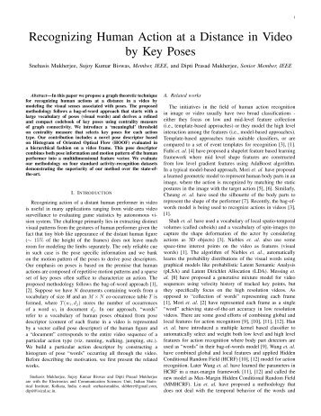 Recognizing Human Action at a Distance in Video by Key Poses