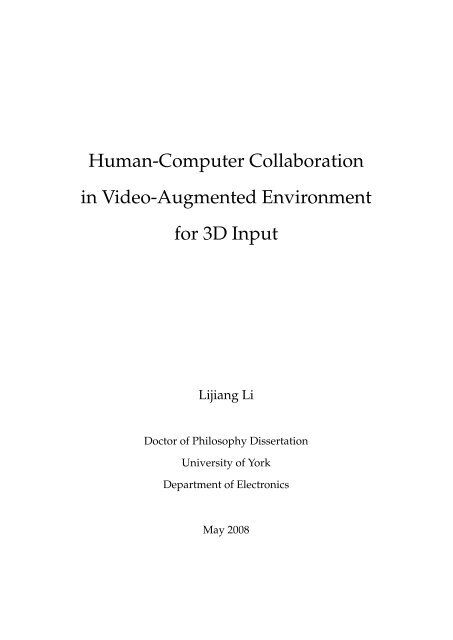Human-Computer Collaboration in Video-Augmented ... - Index of