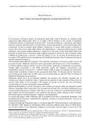 Stato e Chiesa: la Francia di Napoleone e la Santa Sede di Pio VII