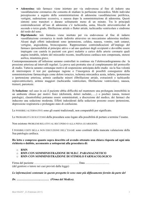 Consenso e Questionario - Centro Cardiologico Monzino