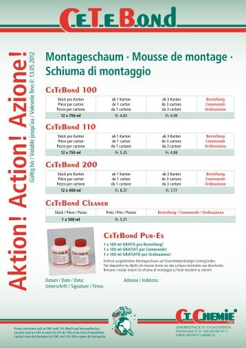 CeTeBond 100 - CT Chemie GmbH, Ersigen