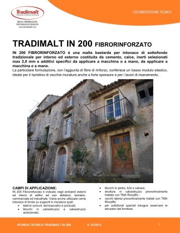 TRADIMALT IN 200 FIBRORINFORZATO