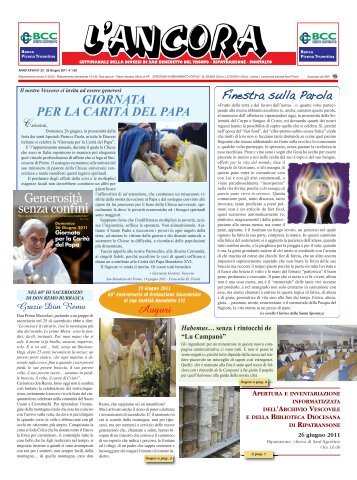 ANNO XXVIII N 23 26 Giugno 2011.pdf - Webdiocesi