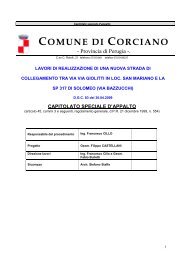 capitolato speciale d'appalto - Comune di Corciano