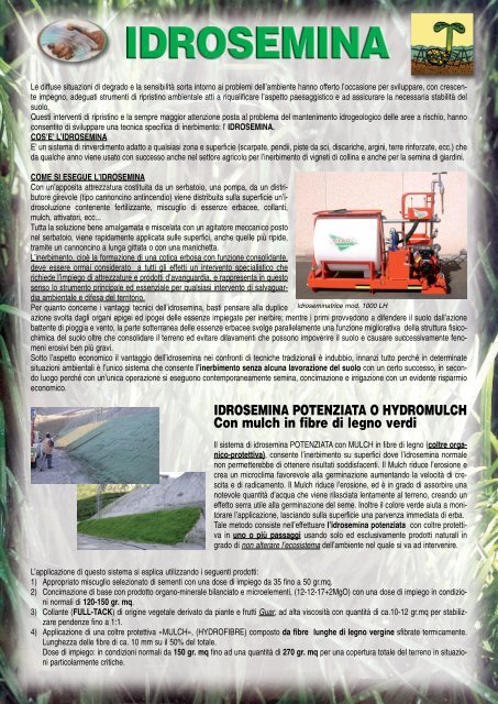 IDROSEMINA POTENZIATA O HYDROMULCH ... - Fullservice-it.com