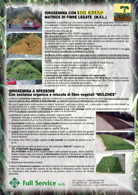 IDROSEMINA POTENZIATA O HYDROMULCH ... - Fullservice-it.com